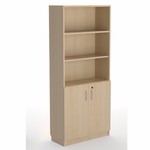Cabinet With Tambour Doors in Metallic Colour With Plinth  1000 x 425 x 1200H