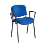 Black Frame Stacking Chair With Arms