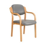 Higher Solid Beech Chair With Arms
